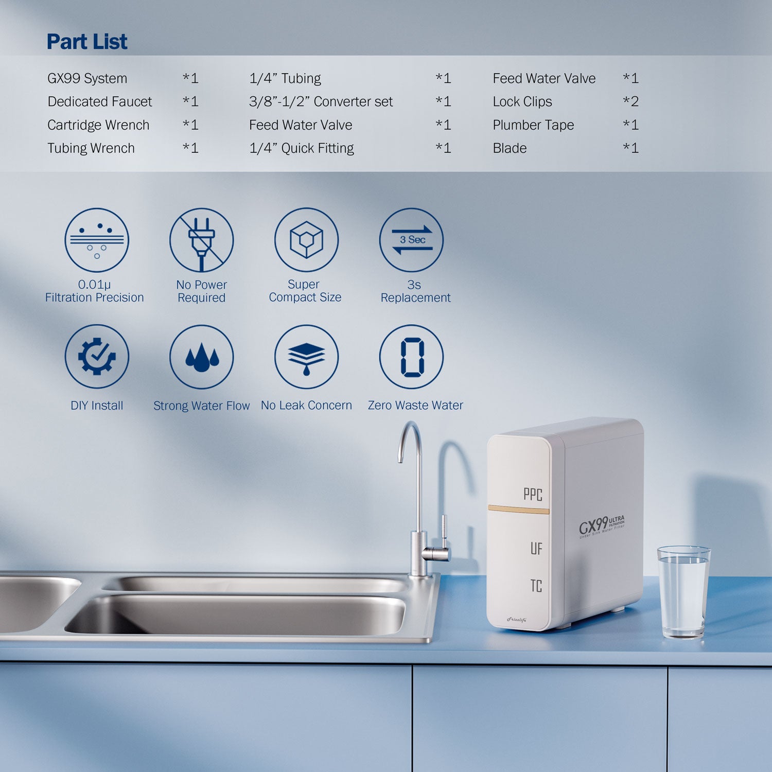 Lg under sink on sale water purifier